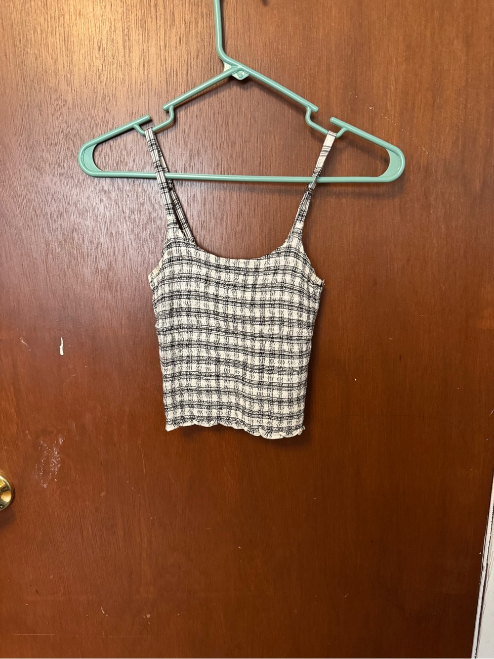 Hollister Black & White Striped Ribbed Cami
